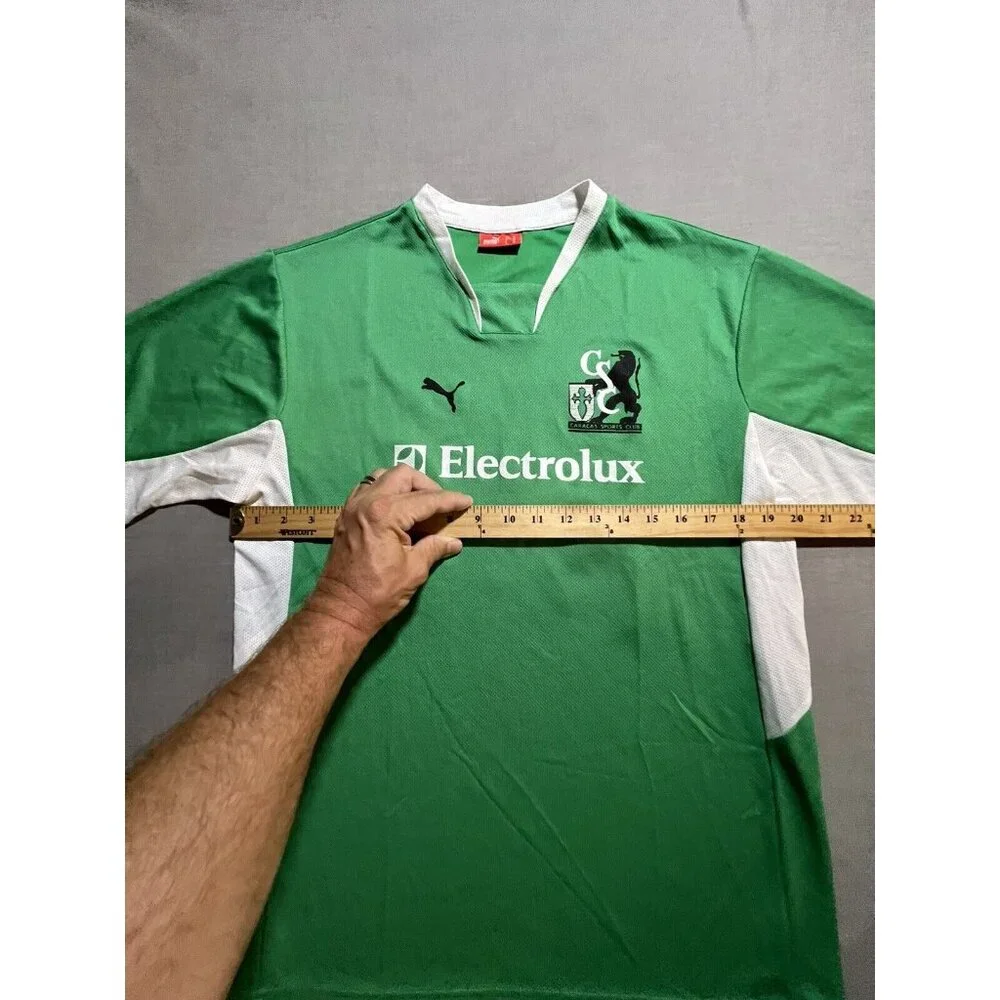 Garcia Sports Club Electrolux #22 Puma‎ Soccer Jersey Mens M Green Short Sleeve